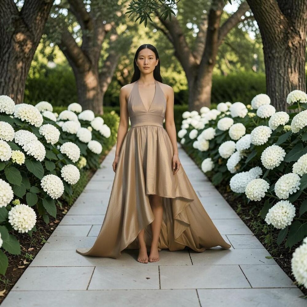Windsor Women's Tan and Gold Dress